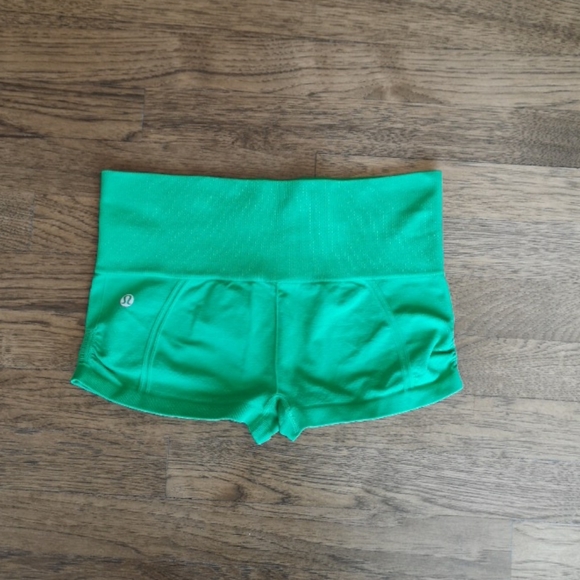 lululemon athletica Pants - Lululemon In The Flow Shorts Green Bean 6